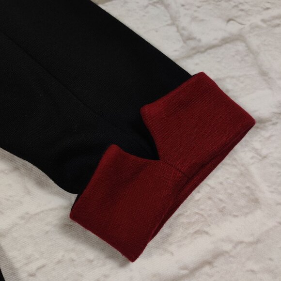 Sag Harbor Petite M Black Red Contrast Trim Button Front Blazer Vintage Retro - Picture 7 of 11